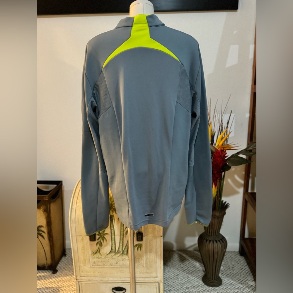 Puma Gray Men's Running Performance Jacket Size Large Long Sleeve Reflective - Picture 8 of 10